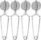 Tea Strainers for Loose Tea, 4 Pack Tea Infuser with Handle Fine Mesh Tea Ball Filter Tea Diffusers Steeper for Loose Leaf Tea, Spices, Seasonings