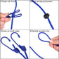 2 Pack 5.84 Feet Windproof Clothesline with 12 Blue Clips, Adjustable Clothes Line for Home, Travel and Outdoor Hanging Clothes