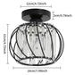 Modern Crystal Ceiling Light E27 LED Chandelier Compatible with Philips, Black Design for Kitchen Dining Room Bedroom Hallway Entrance