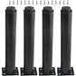 (25-42 cm, black) Set of 4 sturdy adjustable metal furniture legs