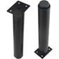 (25-42 cm, black) Set of 4 sturdy adjustable metal furniture legs