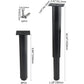 (25-42 cm, black) Set of 4 sturdy adjustable metal furniture legs