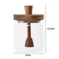 Honey Jar Set 500ml Glass with Wooden Spoon Lid, Airtight Transparent Honey Pot for Easy Monitoring, Wide Opening