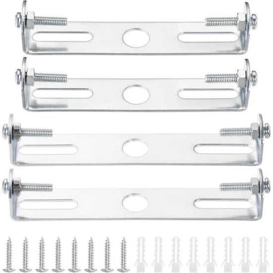 【xj】4pcs Ceiling Plate Light Bracket Ceiling Mount Hanging Lamp Holder for Wall or Ceiling Mounted Lamp Mounting Brackets with Screws Iron 110mm Silver