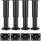 Adjustable Furniture Legs - 18-30 cm Height Metal Support Feet Set of 4 for Sofa Divan Cabinet Bed Chair Table compatible with IKEA