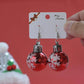 Red Christmas Ball Earrings
