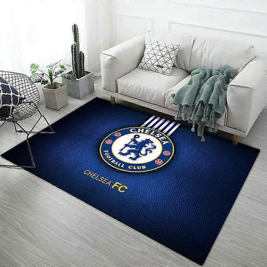 Chelsea A Compatible Soft Non-Slip Absorbent Carpet 90x140cm Retro Football Club Carpet for Study Room