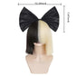 Ombre Straight SIA Cosplay Wig with Bangs and Black Bow 14 Inch Synthetic Hair for Women