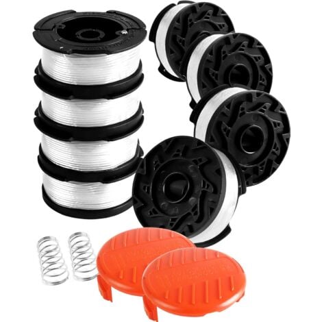 Black \u0026 Decker Trimmer Spool Replacement 8 Spools with Caps and Springs