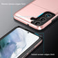 Compatible with Samsung Galaxy S22 Case with Card Slot Rose Gold