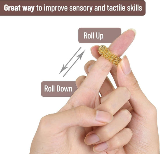 Fidget Stress Ring Sensory Toys for Anxiety and ADHD - 14 Pack Stress Rings