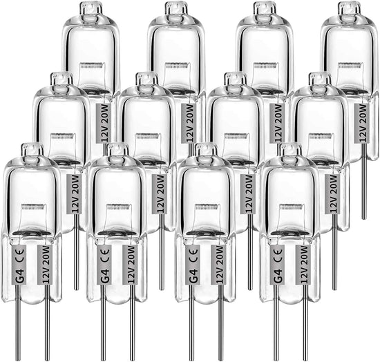 G4 halogen lamps 10W 12V - Warm white - 12 pcs 10W 12pcs 10W 12pcs