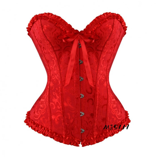 Corset Vest Red XS Palace Chest Binding Wedding Dress Sexy Waist Binding for European and American Styles