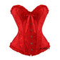 Corset Vest Red XS Palace Chest Binding Wedding Dress Sexy Waist Binding for European and American Styles