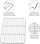Small Baking Rack Set of 2, Stainless Steel Metal Roasting Cooking Racks, Size – 8.6"x6.2", Non Toxic & Rust Free, Fit for Small Toaster Oven, Dishwasher Safe