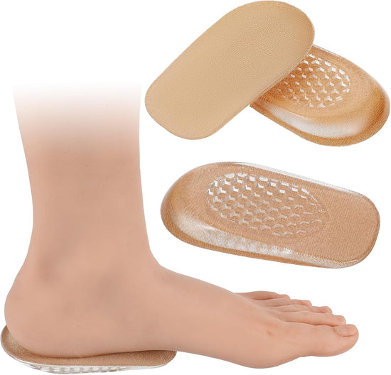 Heel Lifts, Gel Shoe Lifts for Uneven Legs 0.47 Inch Heel Lifts for Leg Length Discrepancy Soft Height Increase Insoles Shoe Lifts for Women Men, Comfort Half Foot Pads for Heel Pain