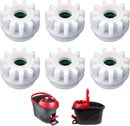 6Pcs Spin Mop Replacement Parts, Spin Mop Bucket Clutch Bearing Gear Replacement Compatible with Ocedar, One Way Bearing Bucket Gears Pedal Repair Replacement for Vileda and More Rotation Mop