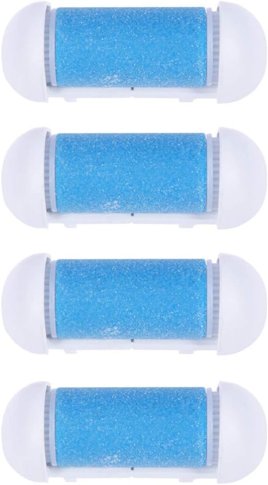 Electric Foot Remover 4pcs Replacement Roller Refill Head Pedicure Hard Skin Remover Rollers Electric Remover Accessories Foot File Foot Sander(Blue)