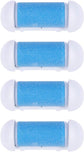 Electric Foot Remover 4pcs Replacement Roller Refill Head Pedicure Hard Skin Remover Rollers Electric Remover Accessories Foot File Foot Sander(Blue)