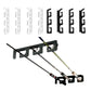 Fishing Rod Holders for Wall and Ceiling, Set of 6, 0.46 Size, Black, Garage Storage