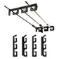 Fishing Rod Holders for Wall and Ceiling, Set of 6, 0.46 Size, Black, Garage Storage