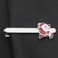 Christmas Tie Clip 2 pcs, Stylish Santa Tie Clip, Compatible with Christmas Wedding Winter Accessories, Bar Buckle Tie Clip