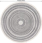 Moroccan Style Grey Round Woven Cotton Washable Absorbent Rug 120cm with Fringes