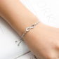 925 Sterling Silver Infinity Love Heart Bracelet with Cubic Zirconia Adjustable for Women