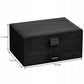 Black Jewelry Box with Key Lock and Multiple Compartments Black—yux