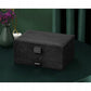 Black Jewelry Box with Key Lock and Multiple Compartments Black—yux