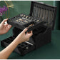 Black Jewelry Box with Key Lock and Multiple Compartments Black—yux