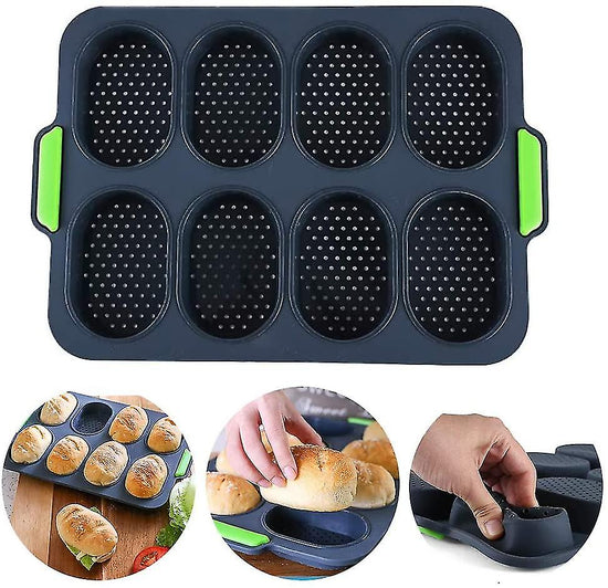 Mini baguette baking tray, bread crisping tray, non-stick perforated
