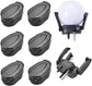 6 pcs Golf Ball Picker, Foldable Golf Ball Picker Claw Suction Cup Put On Putter Grip