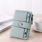 Foldable Leather Wallet for Women Small Card Holder Black