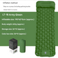Self-Inflating Camping Mattress Compact Olive Green Lightweight Thick Inflatable Mat Compatible with Double Camping Single Mat Attachable