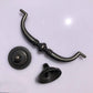 6 Pack MOOD.SC 3.5in Hole Center Shabby Chic Drawer Kitchen Cabinet Drop Bail Pulls Handles (89mm/Antique Black)