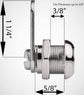 Us General Cabinet Replacement Keyed Cabinet Locks Alike Keyed 3/4 Cylinder Cam Locks 5/8 inch Mailbox Lock Replacement 16mm for Cabinet Security RV Mailbox Toolbox Locks 2Pack