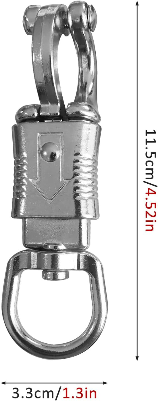 Ackron Panic Snap，Quick Release U-Type Snap Quick Release Clip Suitable for Lead Ropes Tie Offs Rotatable Eye Quick Release Buckle Clips Animals Riding Accessories 2 Piece