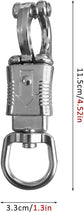 Ackron Panic Snap，Quick Release U-Type Snap Quick Release Clip Suitable for Lead Ropes Tie Offs Rotatable Eye Quick Release Buckle Clips Animals Riding Accessories 2 Piece