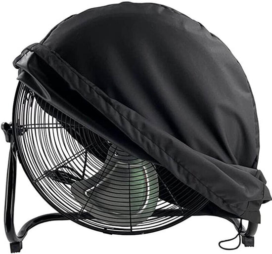 Industrial Fan Cover Waterproof Dustproof Outdoor Fan Cover for 18"&20" Industrial Floor Fan Heavy Duty High Velocity Floor Fan Covers(Black)