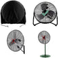 Industrial Fan Cover Waterproof Dustproof Outdoor Fan Cover for 18"&20" Industrial Floor Fan Heavy Duty High Velocity Floor Fan Covers(Black)