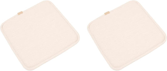 Square Bar Stool Seat Cushion with Ties 12 x 12 Inch Breathable Stool Cushion Cover Barstool Cushion Seat Pad Set of 2 (12x12 inch, White)