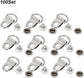 100 Sets D Ring Shoelace Buckle, Brass Metal Boot Lace Hooks Eyelet Repair Kit Bag Rivet Tool For Shoe Leather Diy Craft Boot Silver 9x14mm