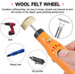 50 PCS 1 Inch Wool Felt Polishing Accessory Kits, 25 Each Spherical/Flat Buffing Wheels for Proxxon Dremel Rotary Tool - 1/8" Shank, Ideal for Wood Metal Jewelry and Glass Polishing