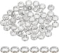 Rhinestone Beads for Pens Making, 100 Pcs 12mm Bulk Beadable Spacer Beads Rhinestone Bead Glitter Wave Diamond Crystal Bead for DIY Pens Bracelet Jewelry Making Craft Supplies(Style2)