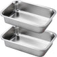 2PCS Stainless Steel Baking Pans, 9x13 Inch Rectangle Lasagna Pan, Stackable Deep Dish for Brownie, Casserole, Cookie