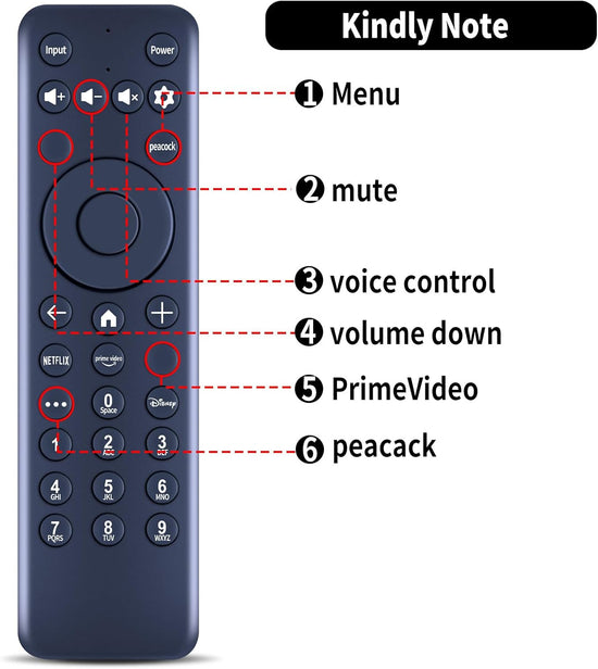 New MG3-R34010 Replacement Remote Control Compatible for Hisense TV 43A6GX 50A6G R34010BA00-00001 for Pioneer Xumo TV PN50-751-24U CP-RC1NA-23（No Voice Function）