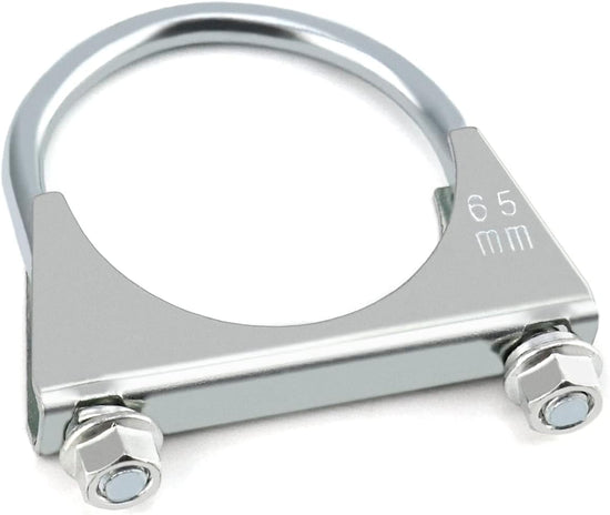 Stainless Steel U-Bolt Muffler/Exhaust Clamp (2.5" Diameter), 4 Pack U-Bolt Muffler Tip Exhaust Hook