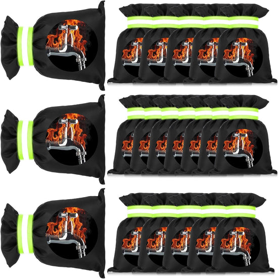 20 Pack Outdoor Faucet Cover for Winter 8.2 x 5.9 Inch Garden Socks with Reflective Strips Freeze Protection Pipe Insulation Reusable Wall Taps Outside