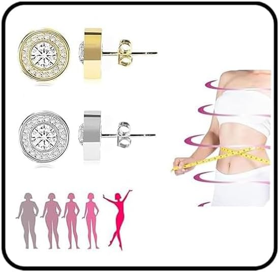 Lymphvity Earrings For Women, 2 Pcs Lymphatic Earrings Lymphvity Therapy Germanium Earrings Acupuncture Therapy Drainage Earrings Unique Cubic Zirconia Hoop Earrings Jewelry Gift